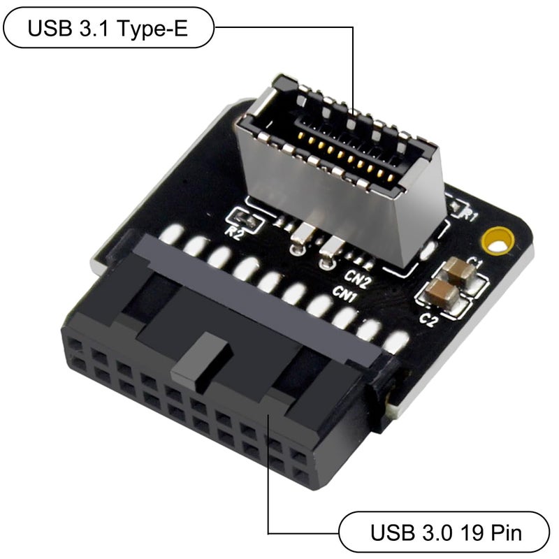 DKARDU Mainboard USB 3.0 Front 19Pin to 3.1 Type-C Front Panel Header Type-E Adapter 19 to 20 Pin Expansion Card for Motherboard - Image 2